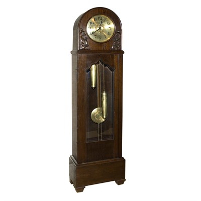 Lot 563A - German Carved Oak Tall Case Clock Gustav...