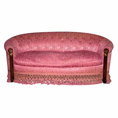 Lot 480 - Art Deco Mahogany Settee Circa 1940 The curved...