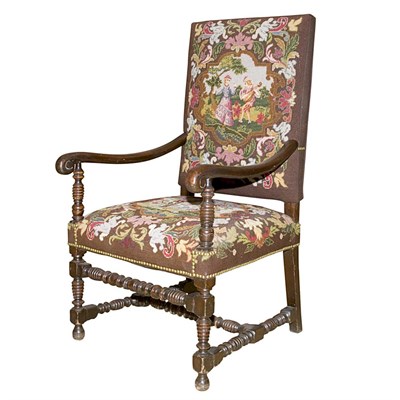Lot 325 - Flemish Baroque Style Needlepoint Upholstered...