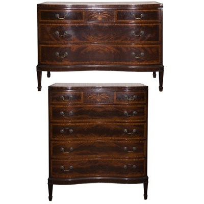 Lot 163 - American Mahogany Bedroom Suite Comprising a...