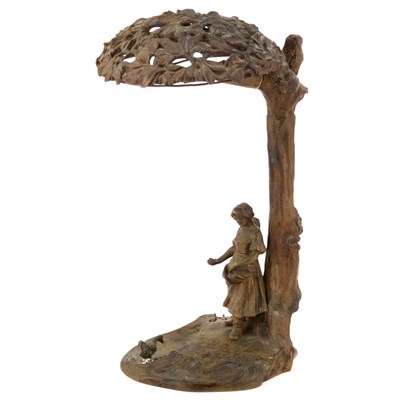 Lot 418 - Austrian Bronze Figural Lamp First quarter of...