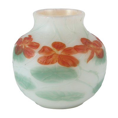 Lot 1338 - Tiffany Wheel Carved Favrile Glass Vase Circa...
