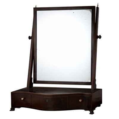Lot 219 - George III Mahogany Shaving Mirror Circa 1800...