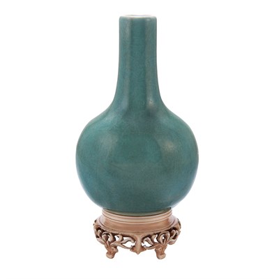 Lot 335 - Chinese Green Glazed Bottle Vase 19th Century...