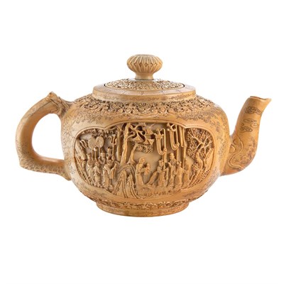 Lot 324 - Chinese Ivory Teapot 17th Century Of globular...