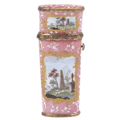 Lot 276 - Battersea Enamel and Gilt-Bronze Necessaire...