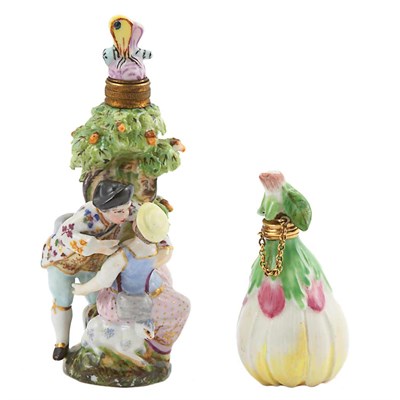Lot 249 - Continental Porcelain Scent Bottle Probably...