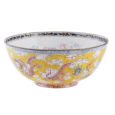 Lot 334 - Chinese Canton Enamel Bowl 19th Century The...