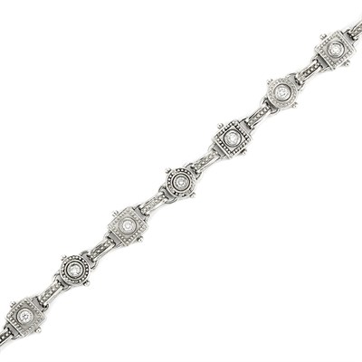 Lot 74 - White Gold and Diamond Bracelet