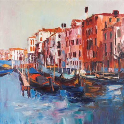 Lot 164 - Nicola Simbari American, b. 1927 Grand Canal,...