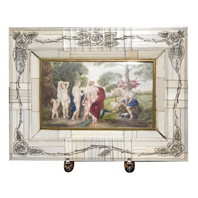 Lot 1386 - Continental Painted Ivory Plaque Of...