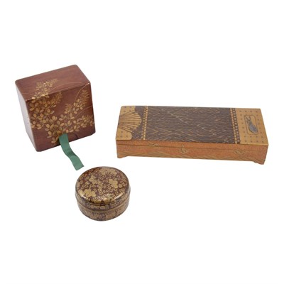Lot 4 - Group of Three Japanese Lacquer Boxes...