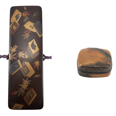 Lot 3 - Two Japanese Lacquer boxes 19th Century...
