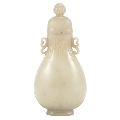Lot 240 - Chinese Mughal Style Celadon Jade Covered Vase...