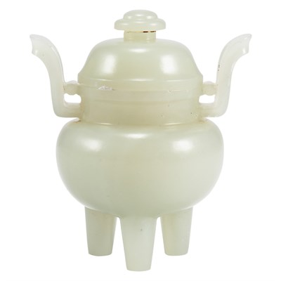 Lot 306 - Chinese Celadon Jade Censer 19th Century Of...