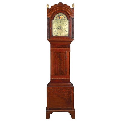 Lot 339 - George IV Shoestring Inlaid Mahogany Tall Case...