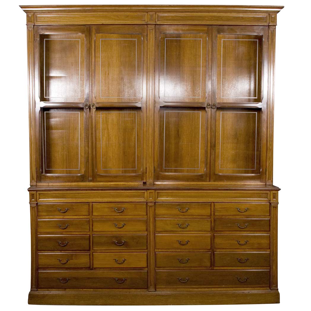 Lot 219 - Georgian Style Mahogany Bookcase Height 7 feet...