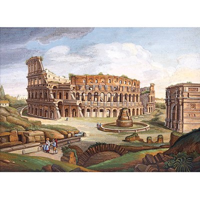 Lot 638 - Framed Italian Micromosaic Plaque of the...