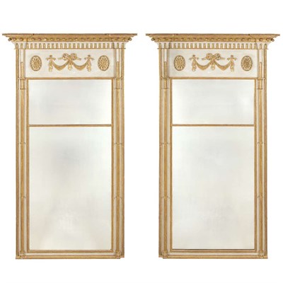 Lot 458 - Pair of George III Painted and Parcel Gilt...
