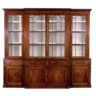 Lot 460 - Regency Part Ebonized Mahogany Breakfront...