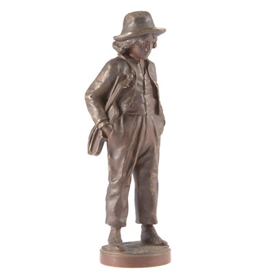 Lot 1350 - French Bronze Figure of a Young Musician with...