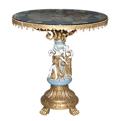 Lot 1100 - Sevres Style Gilt-Metal Mounted Porcelain...