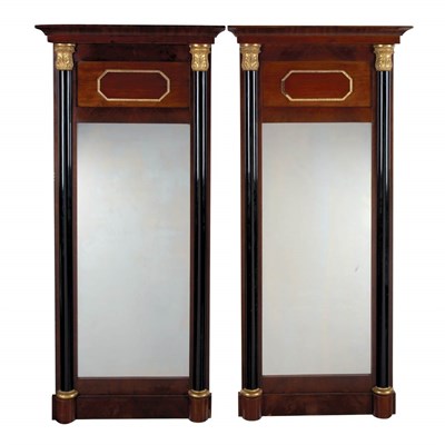 Lot 371 - Pair of Russian Neoclassical Part Ebonized and...