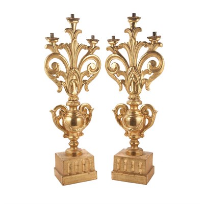 Lot 401 - Pair of Italian Neoclassical Gilt-Wood...