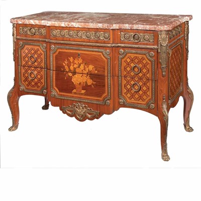 Lot 1090 - Louis XVI Style Gilt-Metal Mounted Parquetry...