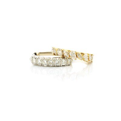 Lot 832 - Two Half-Around Diamond Rings