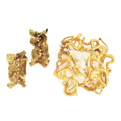 Lot 458 - Group of Gold, Opal and Diamond Jewelry