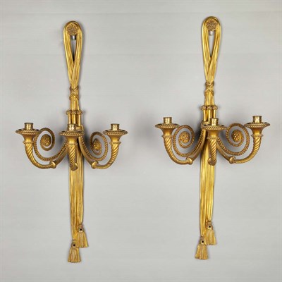 Lot 204 - Pair of Louis XVI Style Gilt-Bronze...