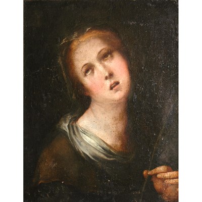 Lot 104 - Circle of Bernardo Strozzi St. Thecla Oil on...