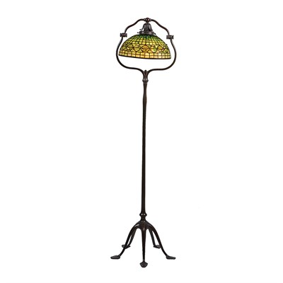 Lot 1333 - Tiffany Studios Bronze and Leaded Favrile...