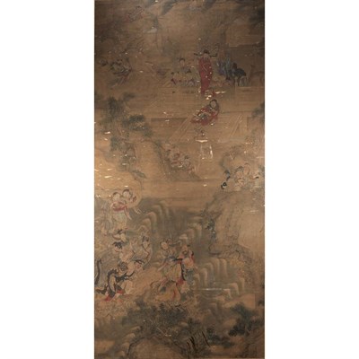 Lot 418 - Chinese School 19th Century Figures in a...