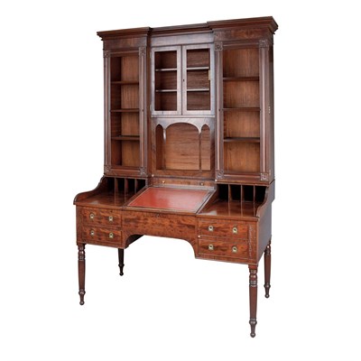 Lot 171 - Classical Mahogany Secretary Bookcase Second...