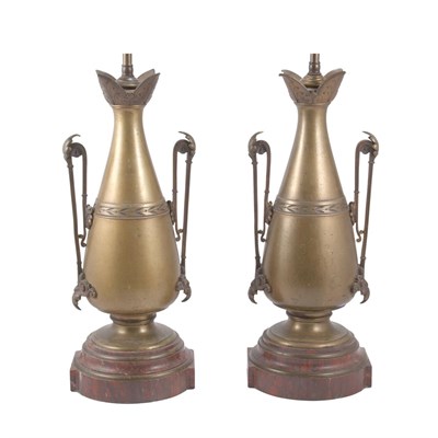 Lot 113 - Pair of Neoclassical Style Bronze and Brass...