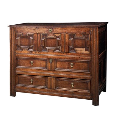 Lot 188 - William and Mary Oak Coffer Late 17th/early...