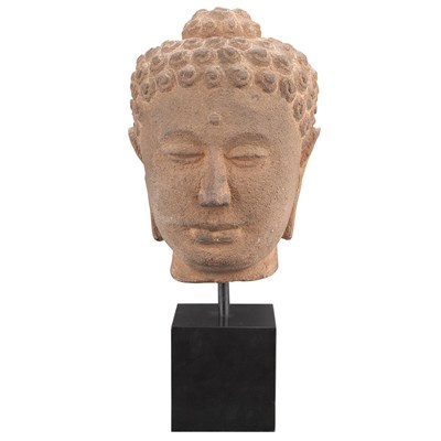 Lot 23 - Southeast Asian Lava Stone Head of Buddha...