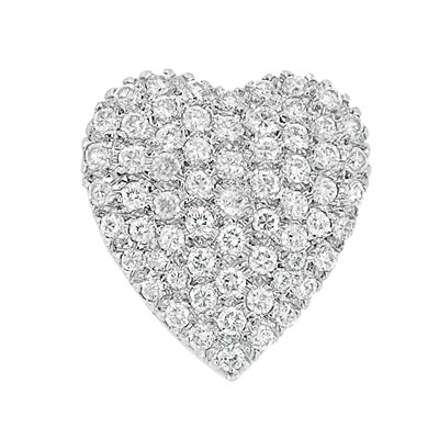 Lot 117 - Diamond Heart Pendant-Brooch