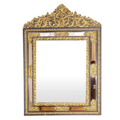 Lot 323 - Spanish Baroque Style Repousse Brass Mirror...