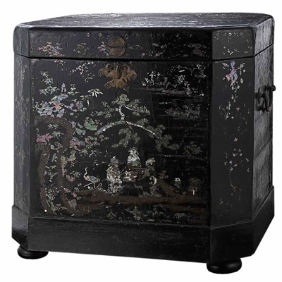 Lot 506 - Chinese Export Black Lacquered and...