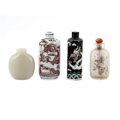 Lot 200 - Group of Four Chinese Snuff Bottles 19th...
