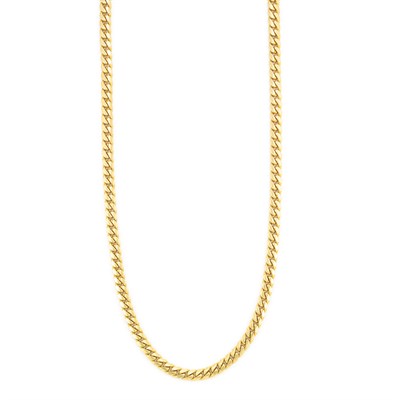 Lot 436 - Gold Curb Link Chain Necklace