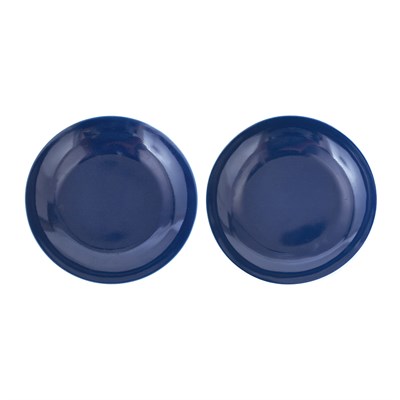 Lot 345 - Pair of Chinese Blue Glazed Porcelain Dishes...