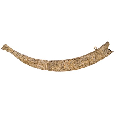 Lot 1230 - Continental Carved Ivory Tusk 19th Century The...