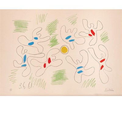 Lot 477 - Pablo Picasso FOOTBALL (B. 1019; M. 356) Color...