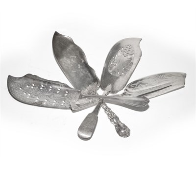 Lot 1168 - Group of Four American and English Silver Fish...