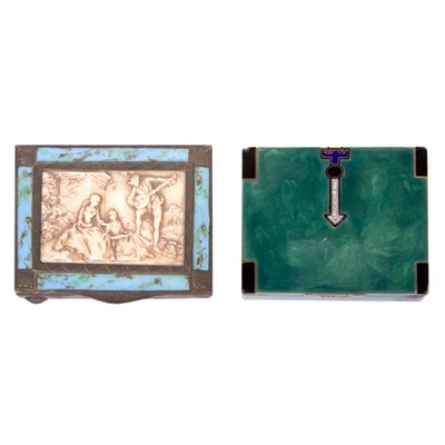 Lot 1187 - Group of Six Continental Enameled Silver and...
