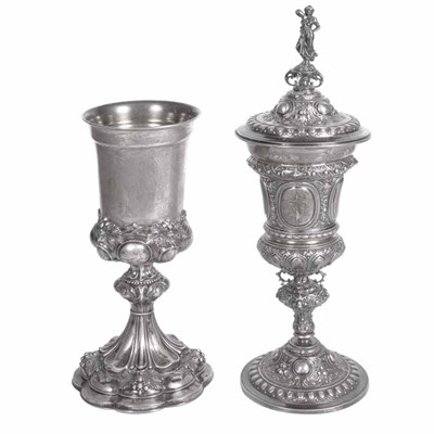 Lot 1193 - Continental Silver Pokal; Together with a...